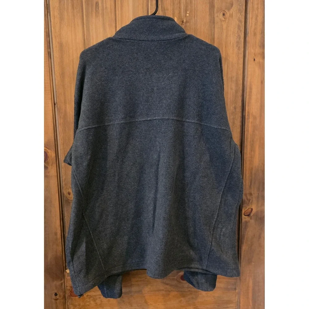 Columbia Fleece Jacket Women XL Gray Good Full‎ Zip Mock Neck Outdoor Soft Layer